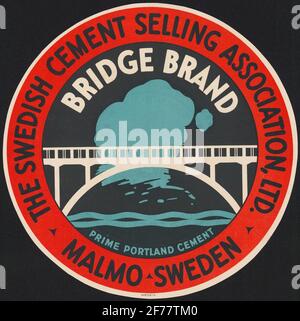 Marque d'usine pour les sacs de ciment. Ciment Portland. Banque D'Images