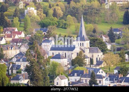 France, Loir-et-cher, vallée de la Loire classée au patrimoine mondial de l'UNESCO, Montrichard Banque D'Images