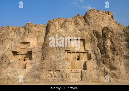 Iran, environs de Persepolis, nécropole de Naqsh-e Rostam Banque D'Images