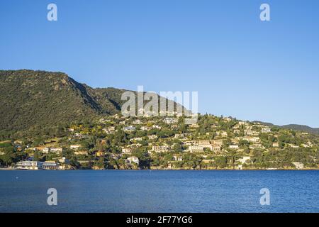 France, Var, le Lavandou, quartier Saint-clair Banque D'Images