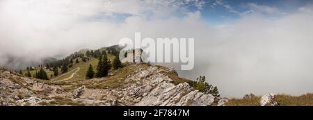 Vue panoramique sur la montagne Breitenstein en Bavière, Allemagne Banque D'Images