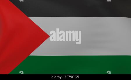 Arrière-plan du drapeau palestinien. Drapeau national de la texture palestinienne Banque D'Images