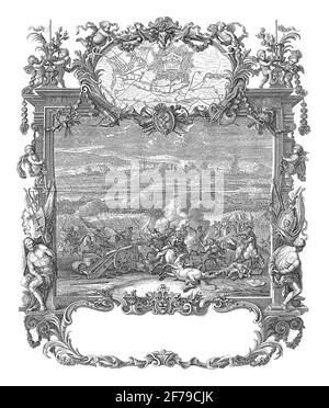 Relief de Turin, 1706, gravure ancienne. Banque D'Images