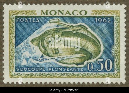 Timbre de la Philéliste de Gösta Bodman, a commencé en 1950.le timbre de Monaco, 1962. 'série de recherche ea'. Banque D'Images