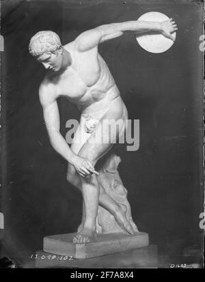 Statue 'myron' ? discobolos ? Vatican. Banque D'Images