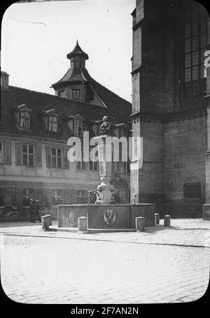 Icône SkiopT avec motifs de fontaine à Ausbach.l'image a été stockée en carton étiqueté :? Banque D'Images