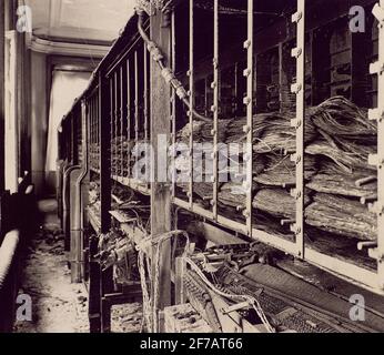 De l'incendie au poste téléphonique de Karlstad les 14 et 15 mai 1921. Banque D'Images