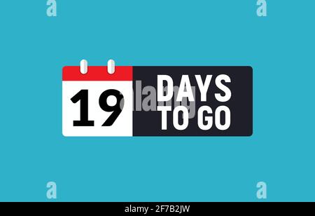 icône du dernier compte à rebours 19 jours avant la fin. Dix-neuf jours Go sale prix offre promo rabais, 19 jours seulement Illustration de Vecteur