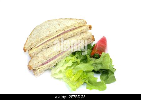 Sandwich sur fond blanc Banque D'Images