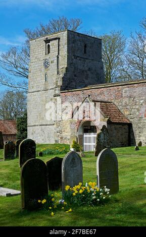 Église Saint-Cuthbert, dans le village de Burton Fleming, East Yorkshire, Angleterre Banque D'Images