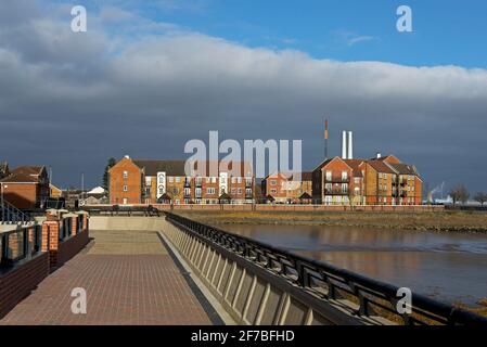 Logement à Victoria Docks, Hull, Humberside, East Yorkshire, Angleterre Banque D'Images