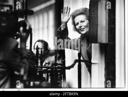 Margaret Thatcher démissionne ? À n10 Banque D'Images