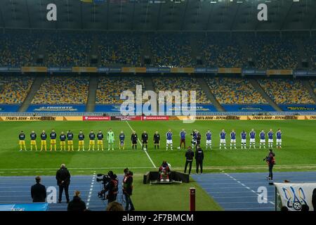 KIEV, UKRAINE - 28 MARS 2021: Le match de football du groupe de qualification D de la coupe du monde 2022 Ukraine contre Finlande Banque D'Images