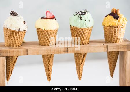 crème glacée à la fraise saine Banque D'Images