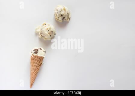 Glace à la vanille et au chocolat Banque D'Images