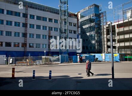 L'expansion de l'hôpital universitaire de Linköping. Banque D'Images