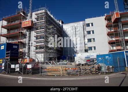 L'expansion de l'hôpital universitaire de Linköping. Banque D'Images