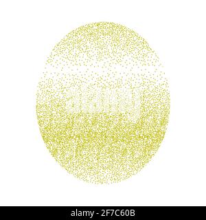 Arrière-plan abstrait vectoriel sous forme d'ellipse ou texture en pointillés en jaune Illustration de Vecteur