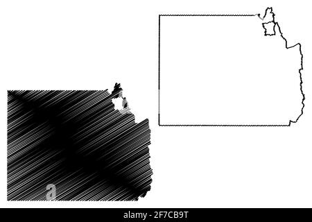Comté de Tooele, État de l'Utah (comté des États-Unis, États-Unis d'Amérique, États-Unis, États-Unis, États-Unis) carte d'illustration vectorielle, scribble sketch carte de Tooele Illustration de Vecteur