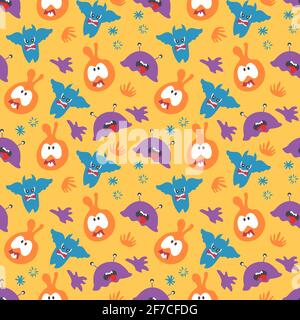 motif monstre sans coutures. illustration vectorielle Illustration de Vecteur
