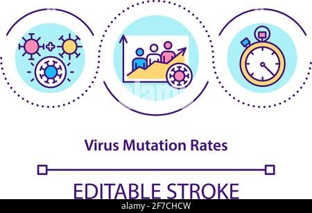 Icône de concept taux de mutation de virus Illustration de Vecteur