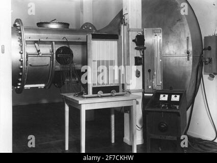 Distance de mesure pour tunnel à grande vitesse pour les essais de  soufflerie sur FFA, 1940s . Tunnel de mesure à grande vitesse pour des  échantillons de soufflerie sur des expériences aérospatiales dans des  conditions d'origine. Dispositif expérimental