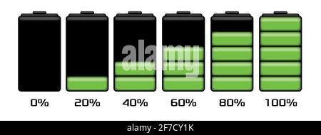 Illustration du niveau de charge de la batterie Banque D'Images