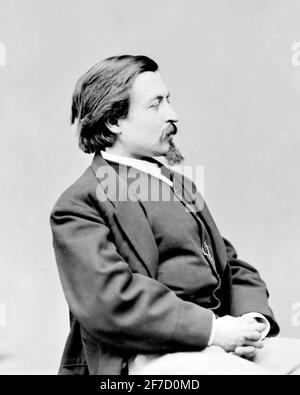 Thomas Nast. Portrait du caricaturiste et caricaturiste américain d'origine allemande Thomas Nast (1840-1902), Brady-Handy Collection, c. 1860-1875 Banque D'Images