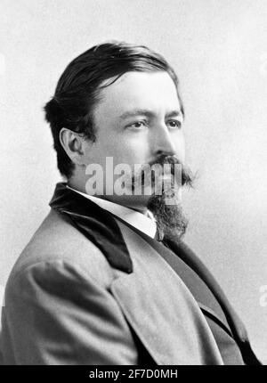 Thomas Nast. Portrait du caricaturiste et caricaturiste américain d'origine allemande Thomas Nast (1840-1902) de Napoléon Sarony, c. 1870 Banque D'Images