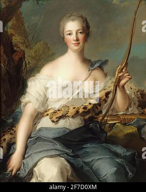 Jean-Marc Nattier- Jeanne-Antoinette poisson Marquise de Pompadour en tant que Dian 1746 Banque D'Images