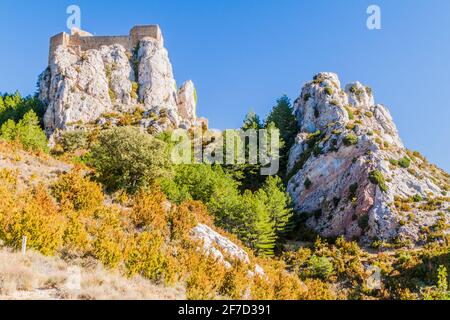 Château roman de Loarre dans la province d'Aragon, Espagne Banque D'Images