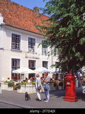 Marieke van Brugghe Restaurant brasserie, Mariastraat, Bruges, Flandre Occidentale, Royaume de Belgique Banque D'Images