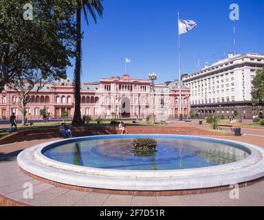 Casa Rosada (Bureau du Président de l'Argentine), Plaza de Mayo, Buenos Aires, Argentine Banque D'Images