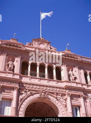 Casa Rosada (Bureau du Président de l'Argentine), Plaza de Mayo, Buenos Aires, Argentine Banque D'Images