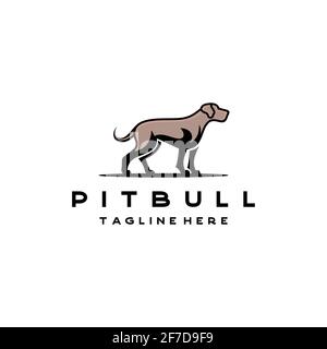 Illustration du vecteur de conception du logo American Bulldog / Pitbull Illustration de Vecteur