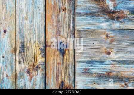 Texture des planches d'une ancienne table en bois dans des couleurs pastel anciennes. Arrière-plan rustique en bois vintage. Menuiserie. Banque D'Images