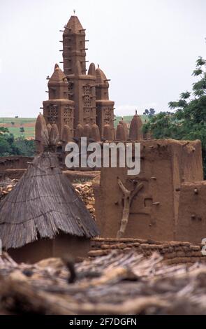 Mosquée à Teli, pays Dogon, Mali Banque D'Images