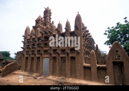 Mosquée à Teli, pays Dogon, Mali Banque D'Images