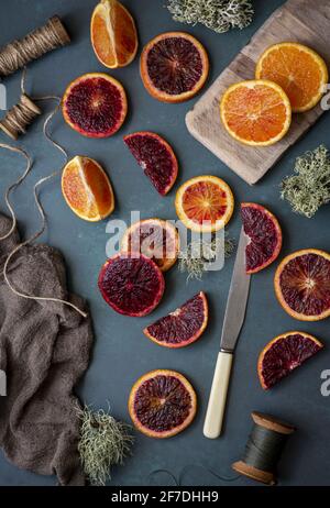 Photographie alimentaire des oranges Blush Banque D'Images