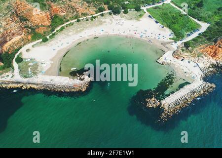 Bolata plage Bulgarie. Baie exotique près du cap Kaliakra et Albena, province de Varna Banque D'Images