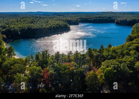 Walden Pond, Concord, Massachusetts Banque D'Images