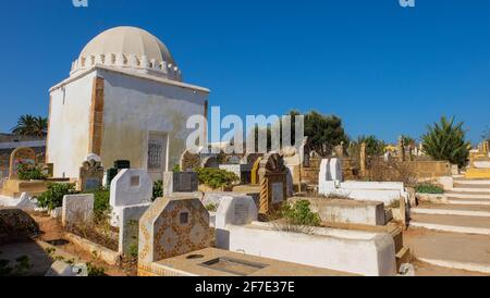 Un cimetière à Rabat, Maroc Banque D'Images