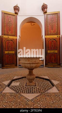 Le Bahia Palace est un palais de la fin du XIXe siècle à Marrakech, au Maroc Banque D'Images