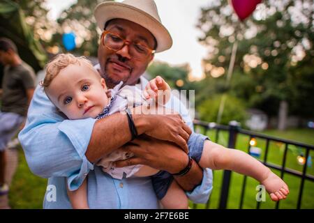 Famille diverse Père et fils Banque D'Images