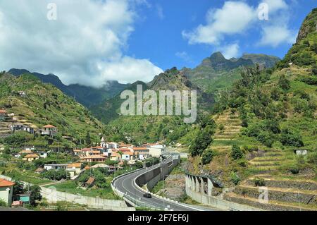 Vallée de Sao Vicente dans la partie nord de Madère-Portugal Banque D'Images