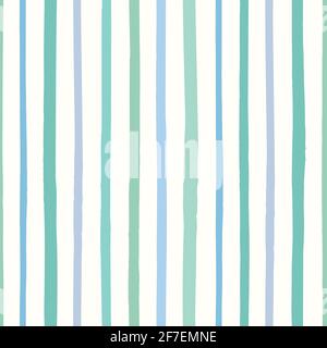 Motif vectoriel d'arrière-plan rayé en vert et bleu. Motif à rayures texturées dessinées à la main. Illustration de Vecteur