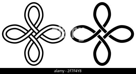 Symbole du bonheur talisman amulet Celtic Knot Vector symbole d'attirer la chance et la richesse argent, l'amour, la santé, le bonheur et la bonté Illustration de Vecteur