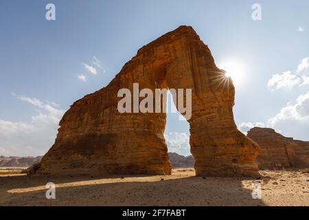 Célèbre Elephant Rock à Al Ula, Arabie Saoudite Banque D'Images