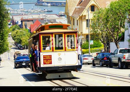 Téléphérique Powell-Hyde Line, San Francisco, Californie, États-Unis d'Amérique, Amérique du Nord