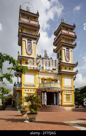 CAO Dai Temple près de Hoi an dans le centre du Vietnam, Indochine, Asie du Sud-est, Asie Banque D'Images